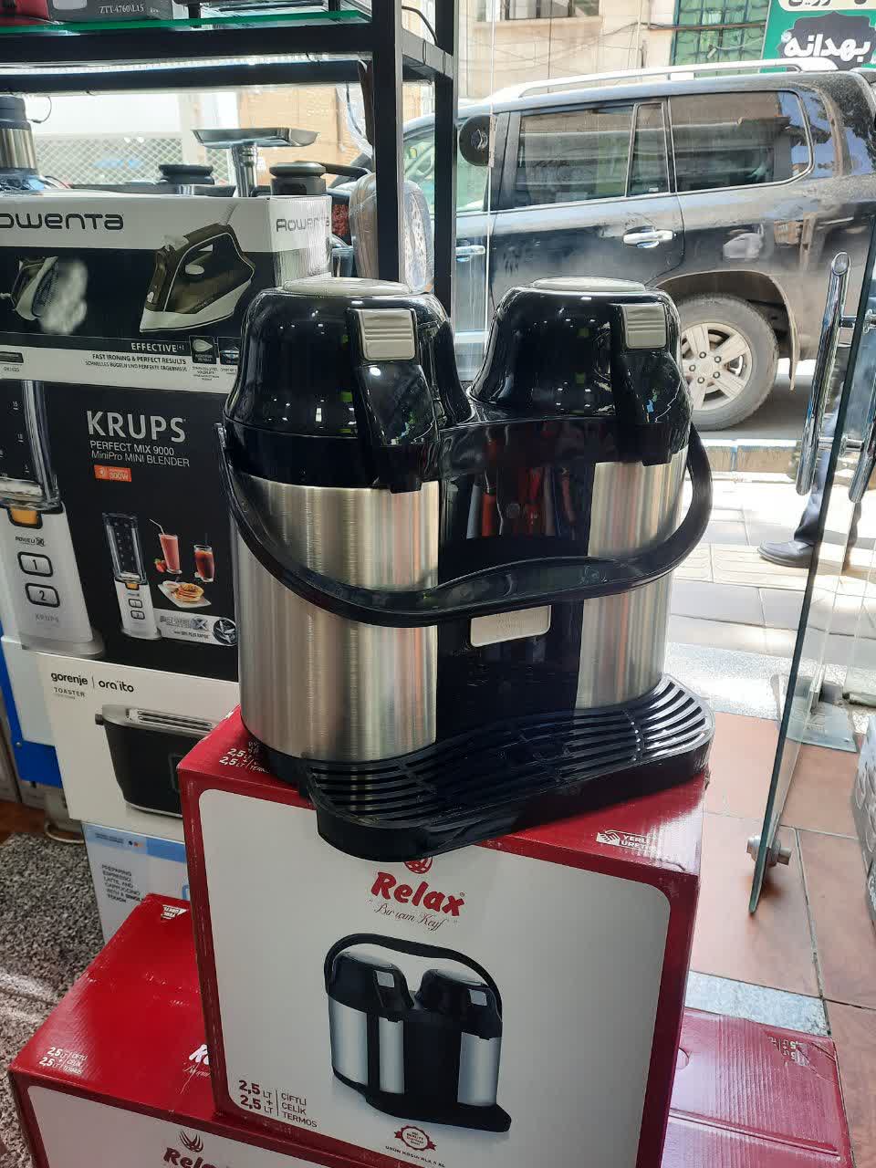 فلاسک دوقلو مخزن استیل برند Relax رلکس ترکیه 5 لیتری
